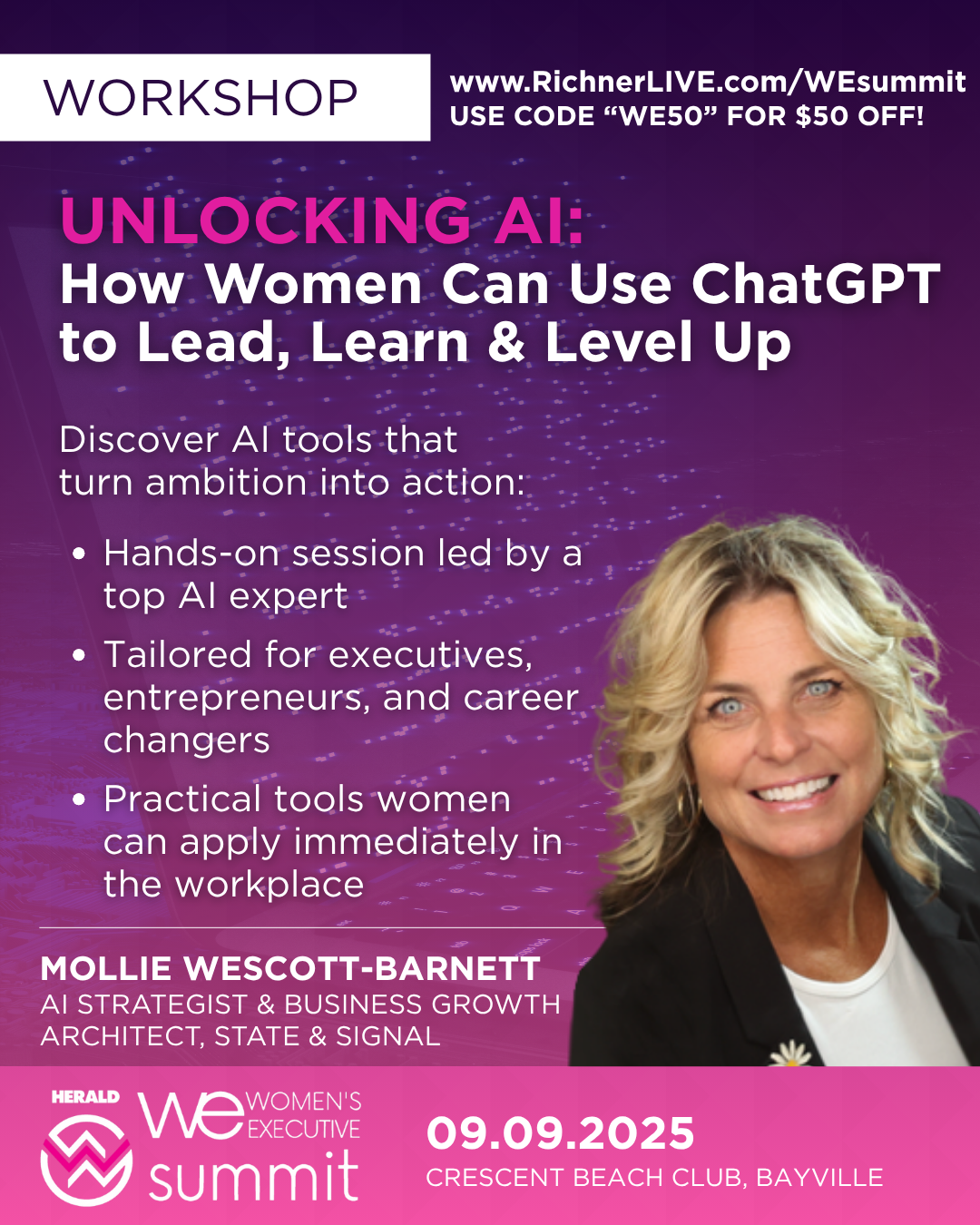 Unlocking AI Workshop at the WE Women's Executive Summit